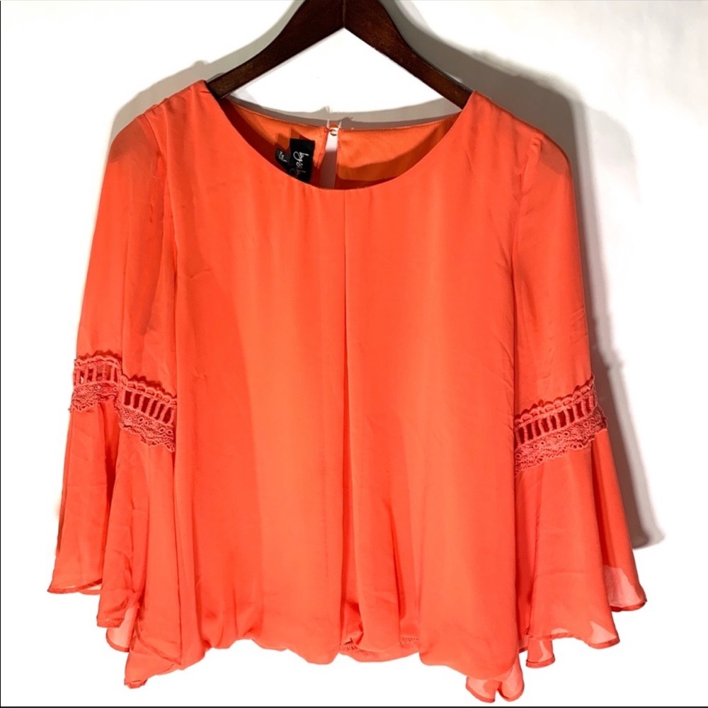 By & By Blouse Crotchet bell pumpkin blouse